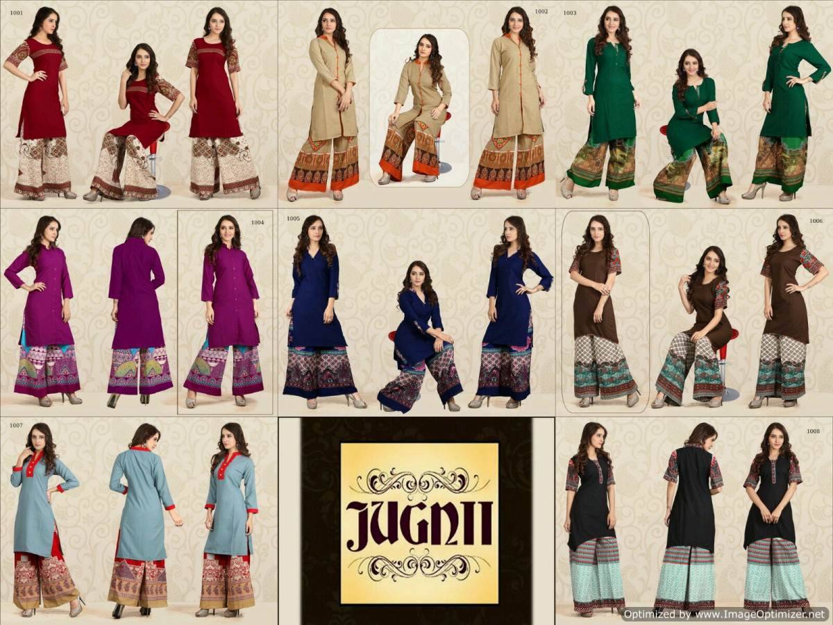 Jugni-Khwaab Latest fancy Designer Ethnic Wear Polly Cotton Printed Kurtis With Bottom Collection
 